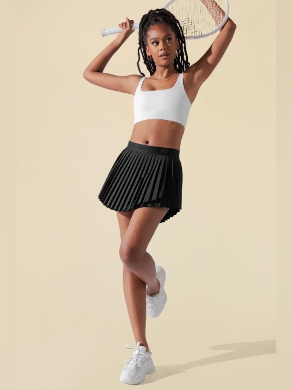 POPFLEX Ace ‘em Pleated Skort Black Size XS